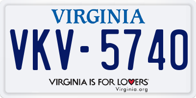 VA license plate VKV5740