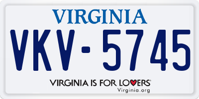 VA license plate VKV5745