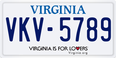 VA license plate VKV5789