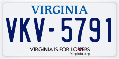 VA license plate VKV5791