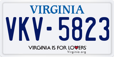 VA license plate VKV5823