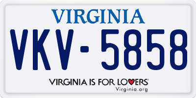 VA license plate VKV5858