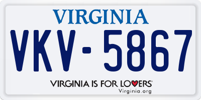 VA license plate VKV5867