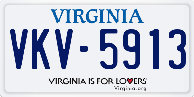 VA license plate VKV5913
