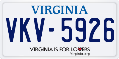 VA license plate VKV5926