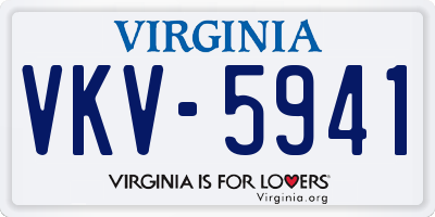 VA license plate VKV5941