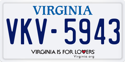 VA license plate VKV5943