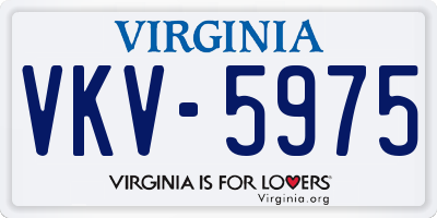 VA license plate VKV5975