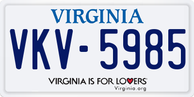 VA license plate VKV5985