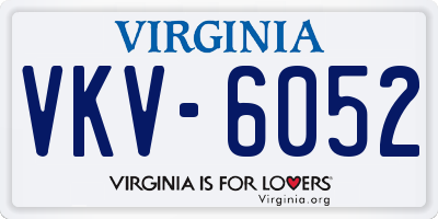 VA license plate VKV6052