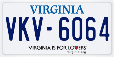 VA license plate VKV6064