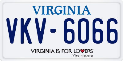 VA license plate VKV6066