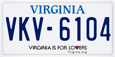 VA license plate VKV6104