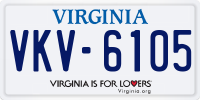 VA license plate VKV6105