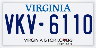 VA license plate VKV6110