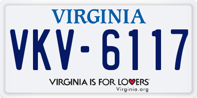 VA license plate VKV6117