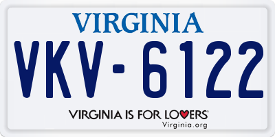 VA license plate VKV6122