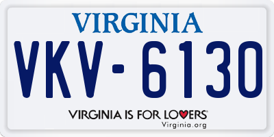 VA license plate VKV6130