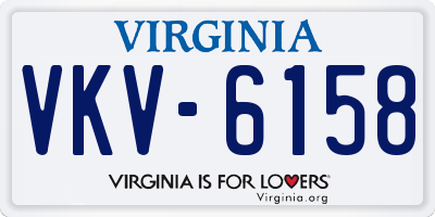 VA license plate VKV6158