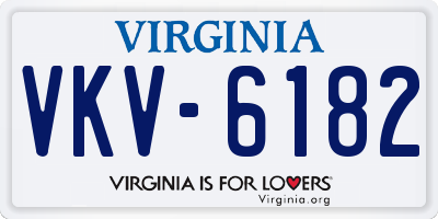 VA license plate VKV6182