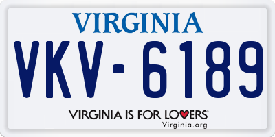 VA license plate VKV6189