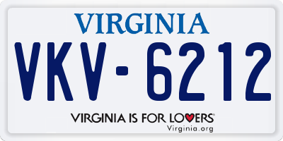 VA license plate VKV6212