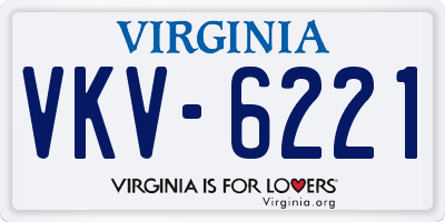VA license plate VKV6221