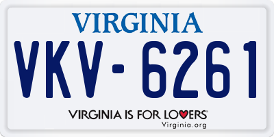 VA license plate VKV6261