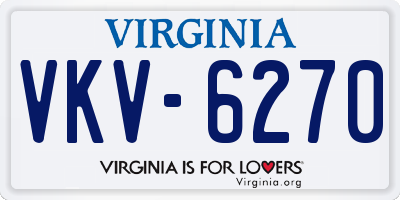 VA license plate VKV6270