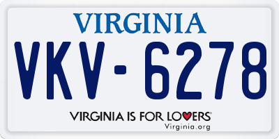 VA license plate VKV6278