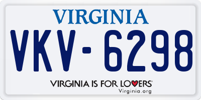 VA license plate VKV6298