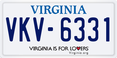 VA license plate VKV6331