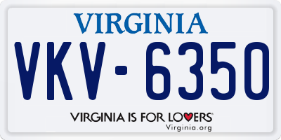 VA license plate VKV6350