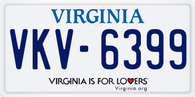 VA license plate VKV6399