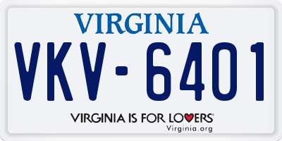 VA license plate VKV6401