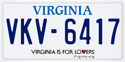 VA license plate VKV6417