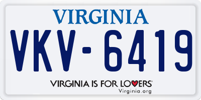 VA license plate VKV6419