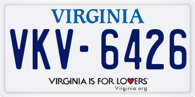 VA license plate VKV6426
