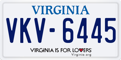 VA license plate VKV6445
