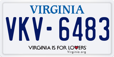 VA license plate VKV6483