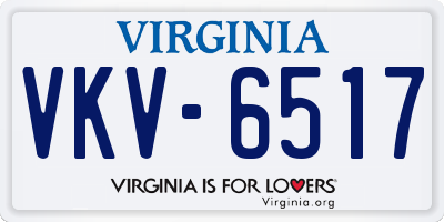 VA license plate VKV6517