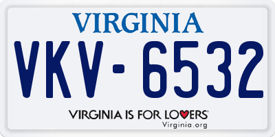 VA license plate VKV6532