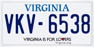 VA license plate VKV6538