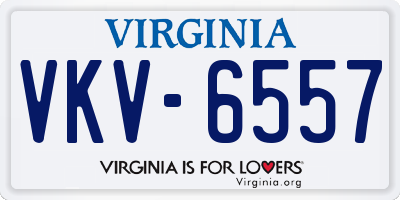 VA license plate VKV6557