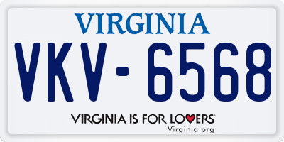 VA license plate VKV6568