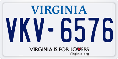 VA license plate VKV6576