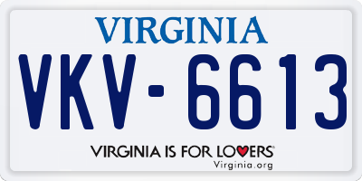 VA license plate VKV6613