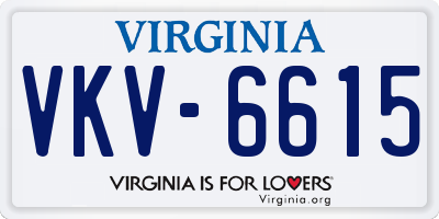 VA license plate VKV6615