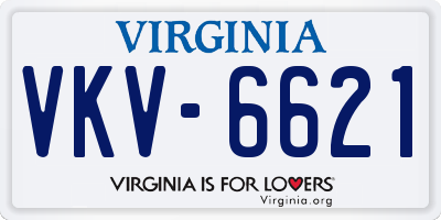 VA license plate VKV6621