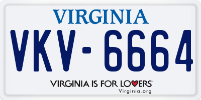 VA license plate VKV6664